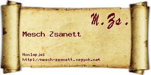 Mesch Zsanett névjegykártya